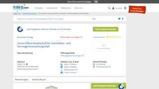 
                            11. ▷ Immo-Office Gesellschaft für Immobilien- und ... - 11880.com