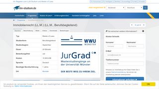 
                            13. Immobilienrecht (LL.M.), Universität Münster (JurGrad gGmbH) - llm ...