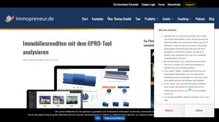 
                            3. Immobilienrenditen mit dem IIPRO-Tool analysieren - Immopreneur.de ...