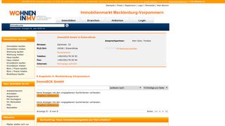 
                            3. ImmoECK GmbH: Übersicht der Angebote - WOHNEN IN MV