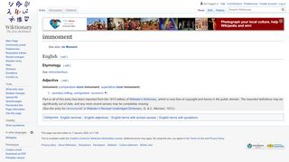 
                            4. immoment - Wiktionary