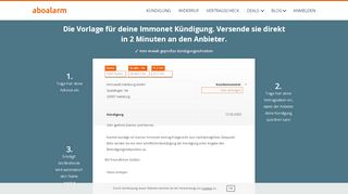 
                            8. Immonet online kündigen | geprüfte Vorlage - Aboalarm