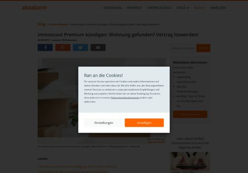 
                            6. Immoscout Premium kündigen: Wohnung gefunden? Vertrag loswerden!