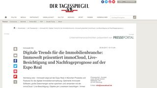 
                            13. Immowelt AG: Digitale Trends für die Immobilienbranche - Tagesspiegel