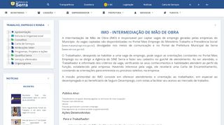 
                            5. IMO - Intermediação de Mão de Obra - Prefeitura Municipal da Serra