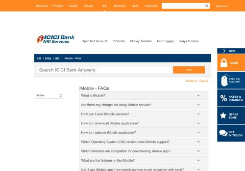 
                            13. iMobile - Frequently Asked Questions - ICICI Bank