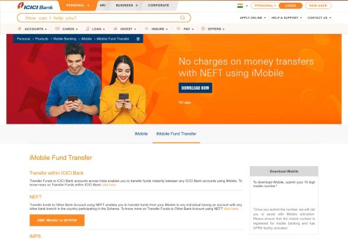 
                            4. iMobile - Transfer Funds Instantly - Mobile Banking by ICICI Bank