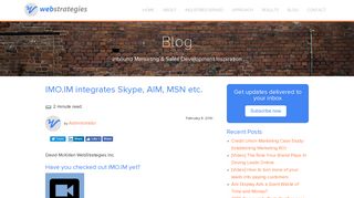 
                            2. IMO.IM integrates Skype, AIM, MSN etc. - WebStrategies