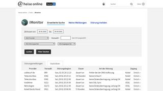 
                            11. iMonitor – Internet-Störungen | heise ...