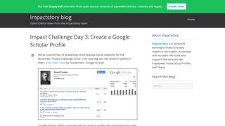 
                            8. Impact Challenge Day 3: Create a Google Scholar Profile - Impactstory ...