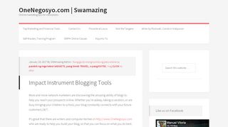 
                            12. Impact Instrument Blogging Tools | OneNegosyo.com | Swamazing