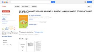 
                            8. IMPACT OF NABARD’S SOCIAL BANKING IN GUJARAT: AN ASSESSMENT OF ...
