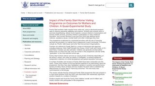 
                            2. Impact of the Family Start Home Visiting Programme on Outcomes for ...