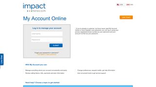 
                            3. Impact Telecom - My Account Online