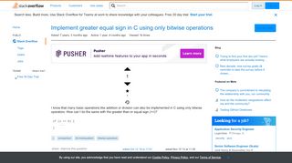 
                            5. Implement greater equal sign in C using only bitwise operations ...