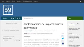 
                            6. Implementación de un portal cautivo con Wifidog - Aula de Software ...