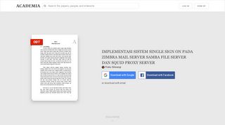 
                            7. IMPLEMENTASI SISTEM SINGLE SIGN ON PADA ZIMBRA MAIL ...