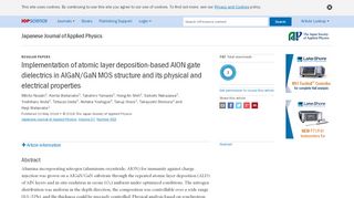 
                            6. Implementation of atomic layer deposition-based AlON gate dielectrics ...