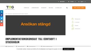 
                            7. Implementationskonsult till Centsoft i Stockholm | TNG