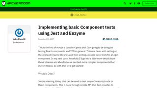 
                            9. Implementing basic Component tests using Jest and Enzyme