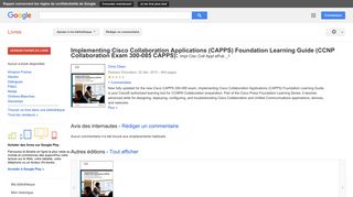 
                            5. Implementing Cisco Collaboration Applications (CAPPS) Foundation ...