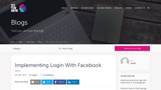 
                            7. Implementing Login With Facebook | TO THE NEW Blog