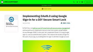 
                            7. Implementing OAuth.0 using Google Sign-in for a DIY Secure Smart ...