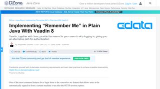 
                            10. Implementing “Remember Me” in Plain Java With Vaadin 8 - DZone Java