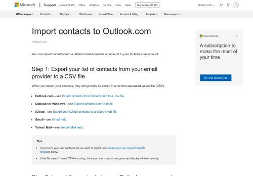 
                            4. Import contacts to Outlook.com - Outlook - Office Support - Office 365