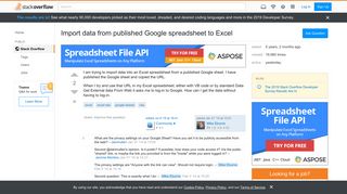 
                            12. Import data from published Google spreadsheet to Excel - Stack ...