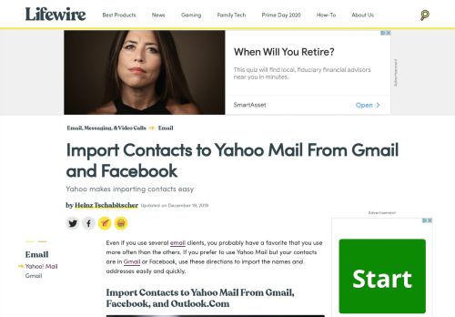 
                            9. Import Gmail and Facebook Contacts to Yahoo Mail - Lifewire