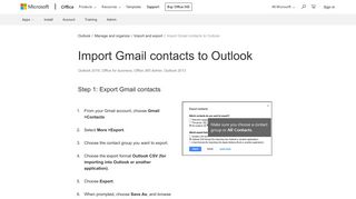 
                            9. Import Gmail contacts to Outlook - Office Support