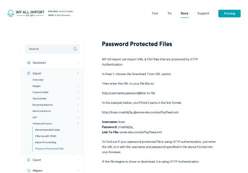 
                            5. Import Password-Protected XML & CSV Datafeeds - WP All Import