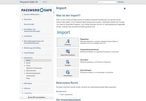 
                            4. Import - Password Safe V8 - 8.6.0