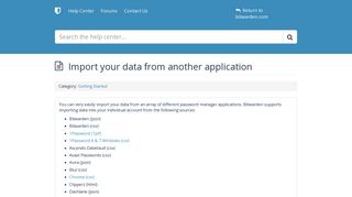 
                            11. Import your data from another application | Bitwarden Help & Support