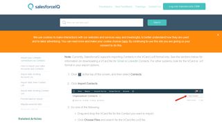
                            12. Import your LinkedIn connections as Contacts - SalesforceIQ Help