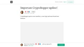 
                            7. Important Cryptohopper update! – – Medium