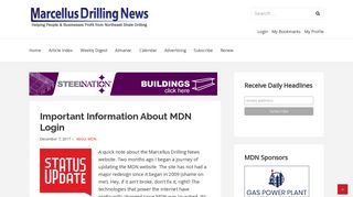 
                            6. Important Information About MDN Login | | Marcellus Drilling News