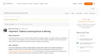 
                            11. Important: Tableau Licensing Server is Moving |Tableau Community ...