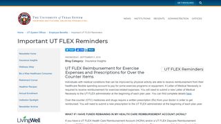 
                            8. Important UT FLEX Reminders | University of Texas System