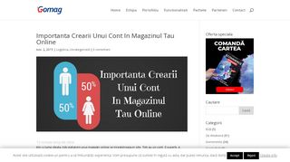 
                            4. Importanta Crearii Unui Cont In Magazinul Tau Online - Gomag