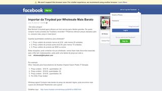 
                            7. Importar da Tinydeal por Wholesale Mais Barato - Facebook