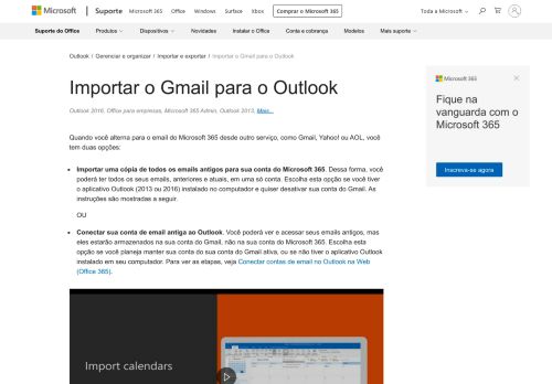 
                            8. Importar o Gmail para o Outlook - Suporte do Office - Office Support