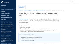 
                            9. Importing a Git repository using the command line - GitHub ...