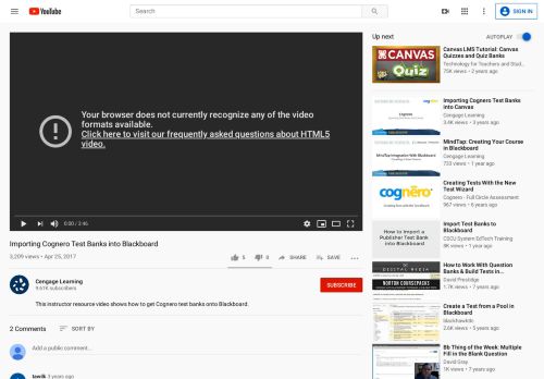 
                            12. Importing Cognero Test Banks into Blackboard - YouTube
