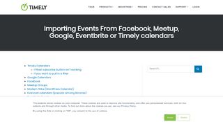 
                            12. Importing Events From Facebook, Meetup, Google, Eventbrite or ...