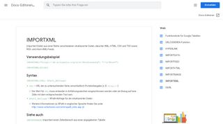 
                            4. IMPORTXML - Docs-Editoren-Hilfe - Google Support