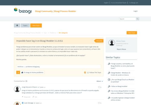 
                            6. Imposible hacer log in en Bizagi Modeler 3.1.0.011 - Bizagi Feedback