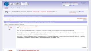 
                            3. Impossibile connettersi al server IMAP - Forum Mozilla Italia