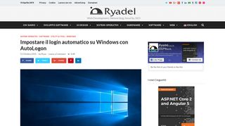 
                            13. Impostare il login automatico su Windows con AutoLogon - Ryadel